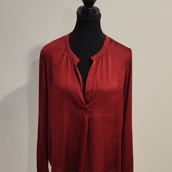 Guess Burgundy Blouse - Picture 1 of 6